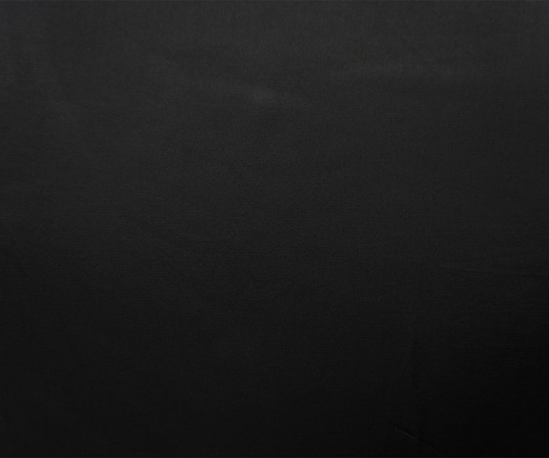 Black Poly-Rayon Glossy Satin Woven Fabric