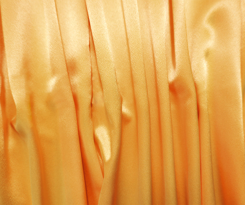 Yellow Poly Crepe Back Satin Woven Fabric