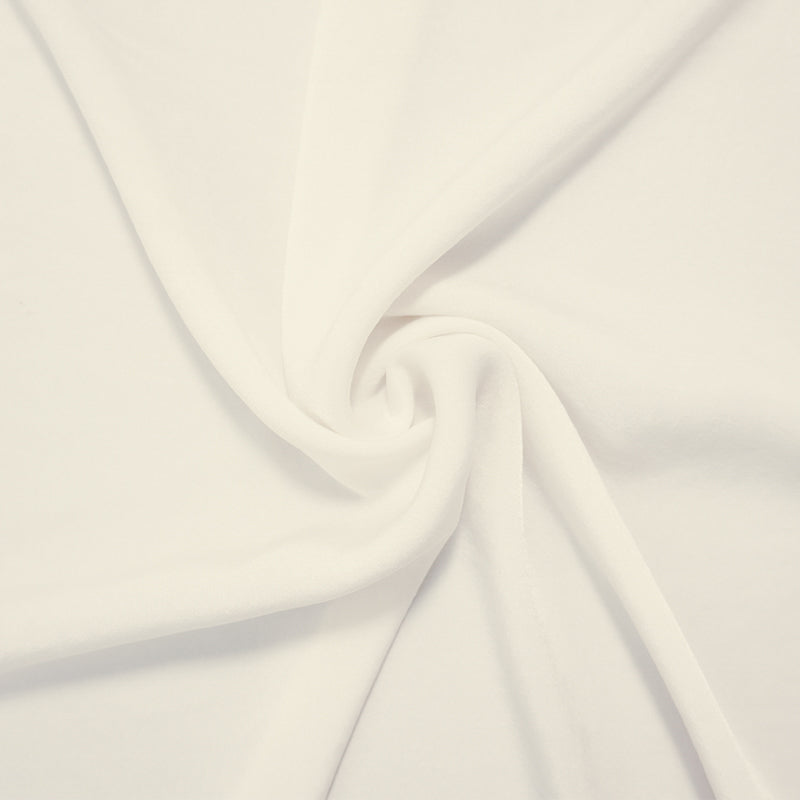 White Poly Sanded Satin Woven Fabric