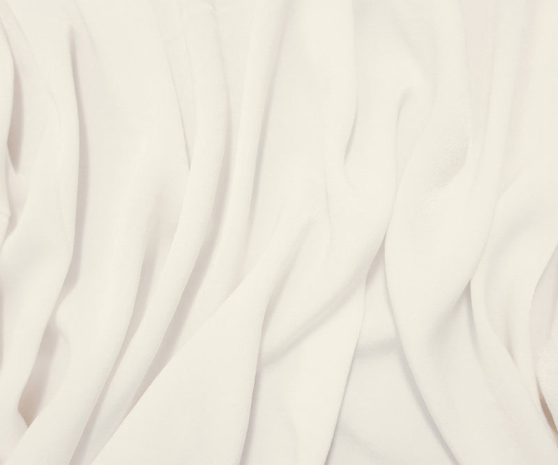White Poly Sanded Satin Woven Fabric