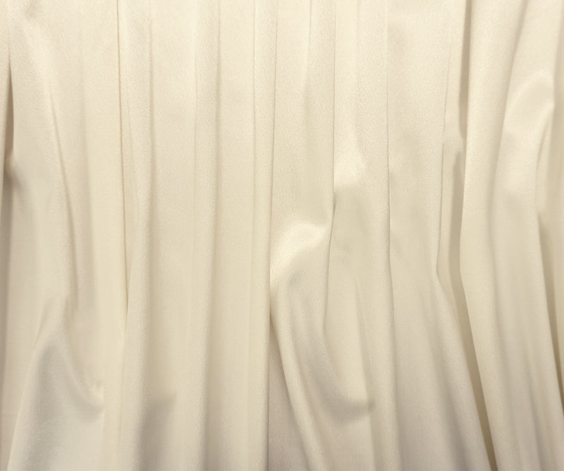 White Poly Stretch Solid Satin Woven Fabric