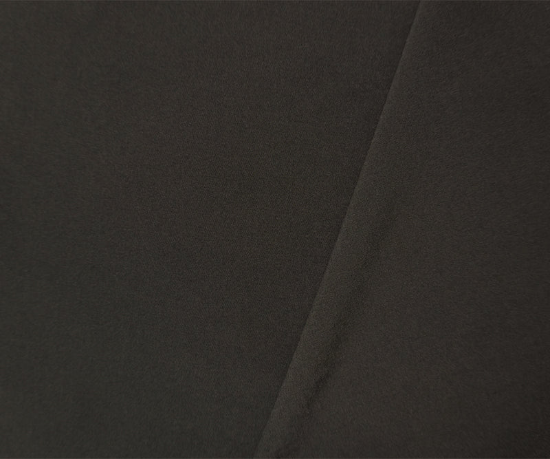 Black Poly Stretch Matte Charmeuse Satin Back Woven Fabric