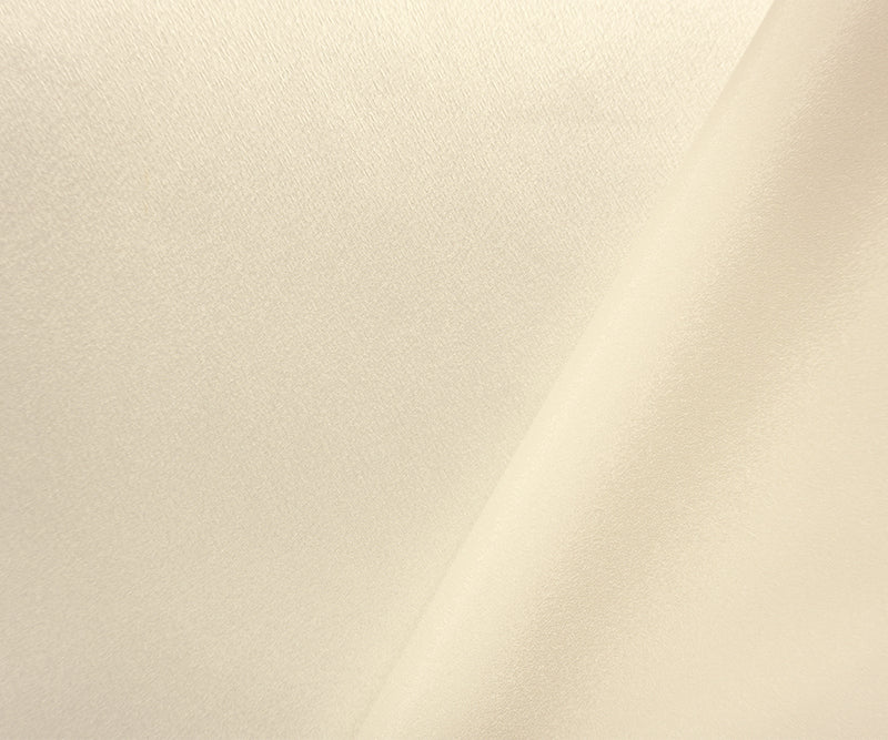 Ivory Poly Solid Crepe Back Satin Woven Fabric