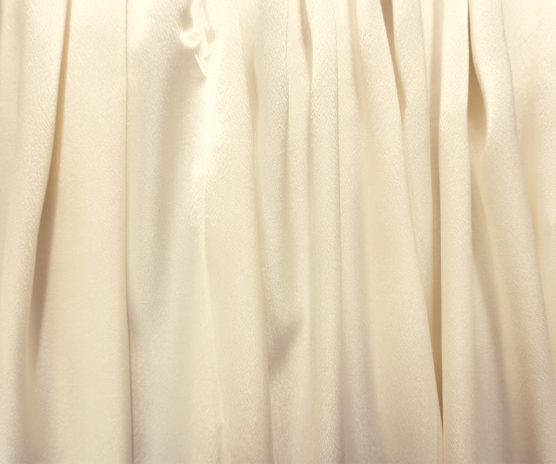 Ivory Poly Solid Crepe Back Satin Woven Fabric