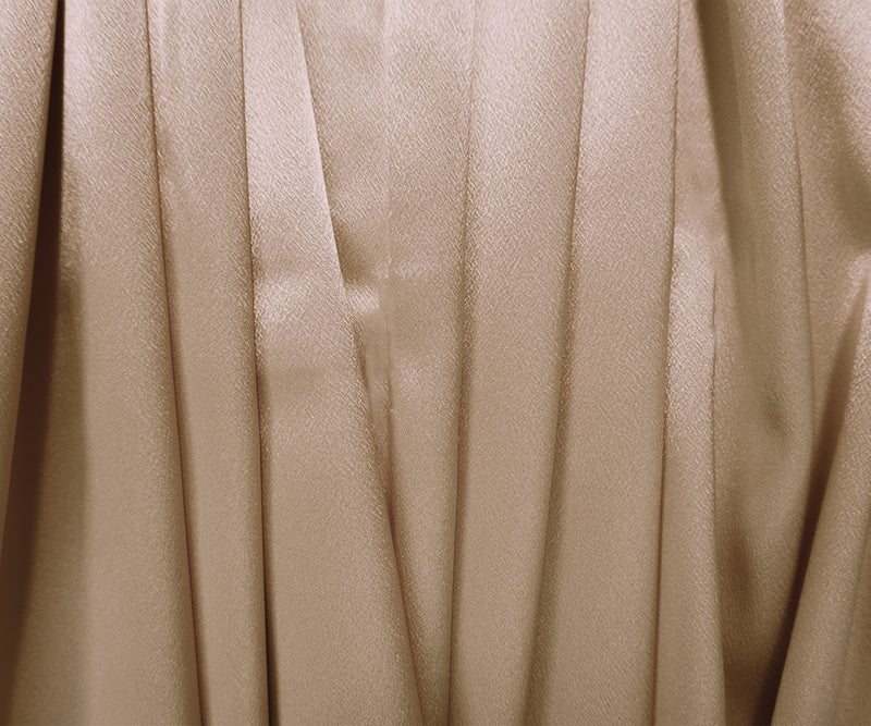 Sand Beige Poly Crepe Back Satin Woven Fabric