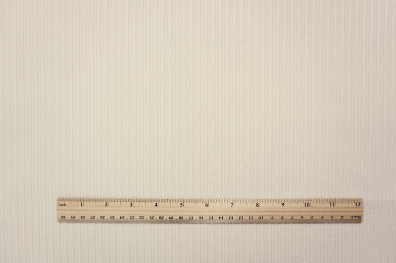 White Cotton Stripe Italian Corduroy Woven Fabric