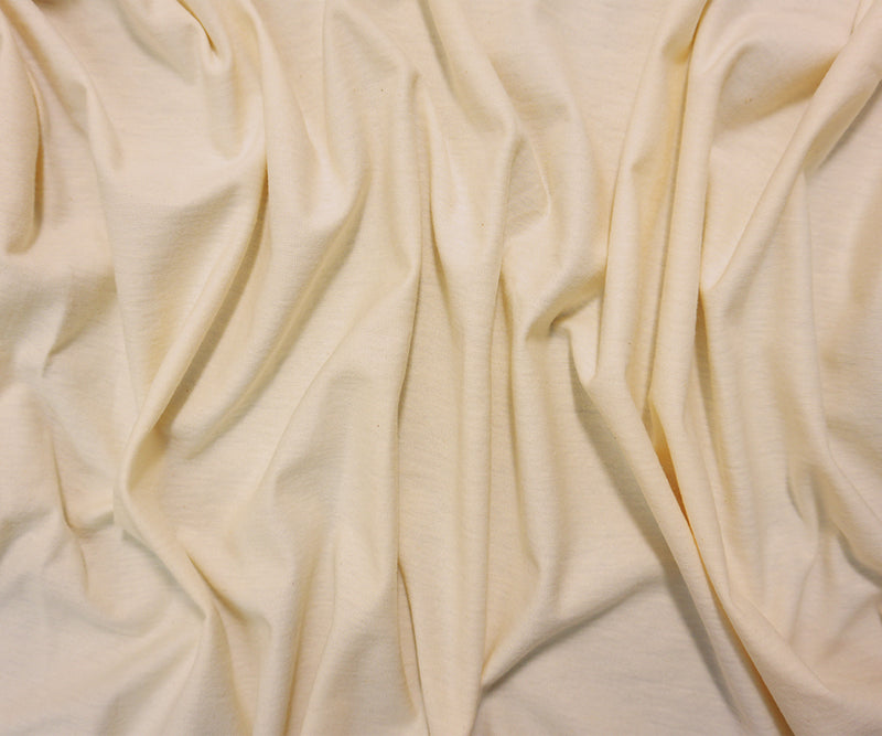 Light Beige Cotton Spandex Stretch Solid Jersey Knit Fabric