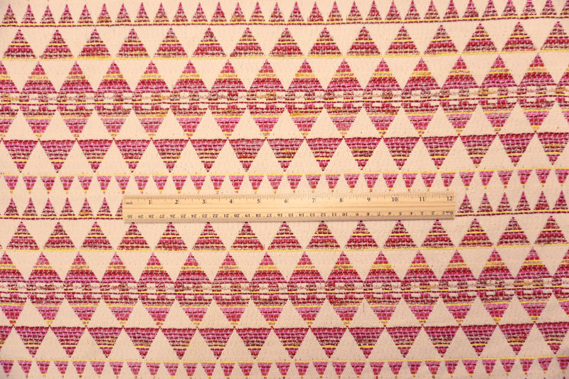 White-Red-Multi Cotton Poly Triangle Tapestry Decorating Fabric