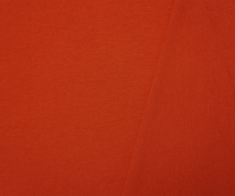 Orange Cotton Spandex Stretch Solid Jersey Knit Fabric