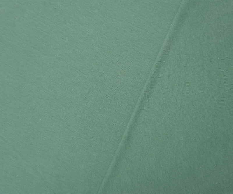 Green Cotton Spandex Stretch Solid Jersey Knit Fabric