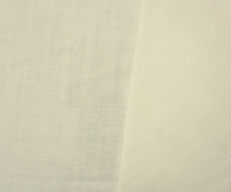White Cotton Solid Double Gauze Woven Fabric