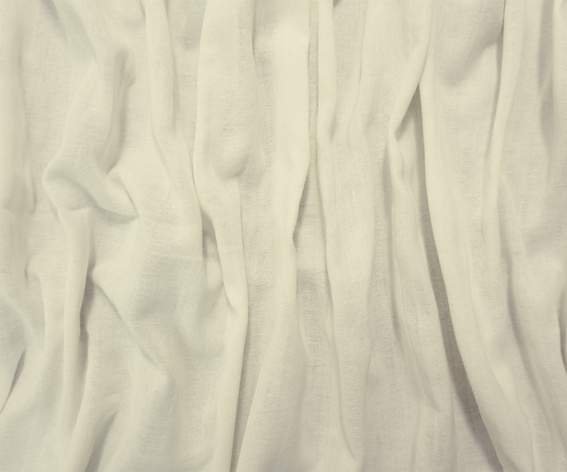 White Cotton Solid Double Gauze Woven Fabric