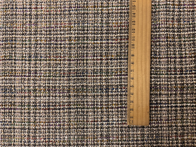 Beige Poly Blend Texture Boucle Double Knit Novelty Fabric