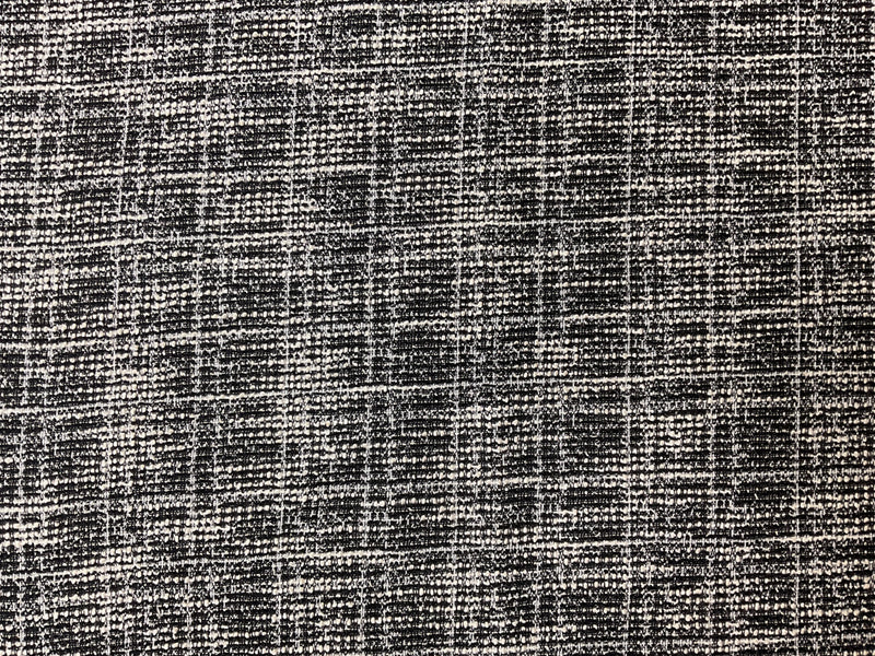 Black-Multi Poly Rayon Texture Double Knit Novelty Fabric