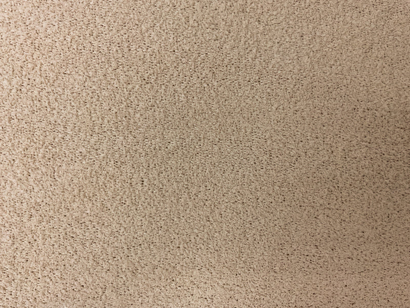 Beige Poly Solid Textured Boucle Knit Fabric
