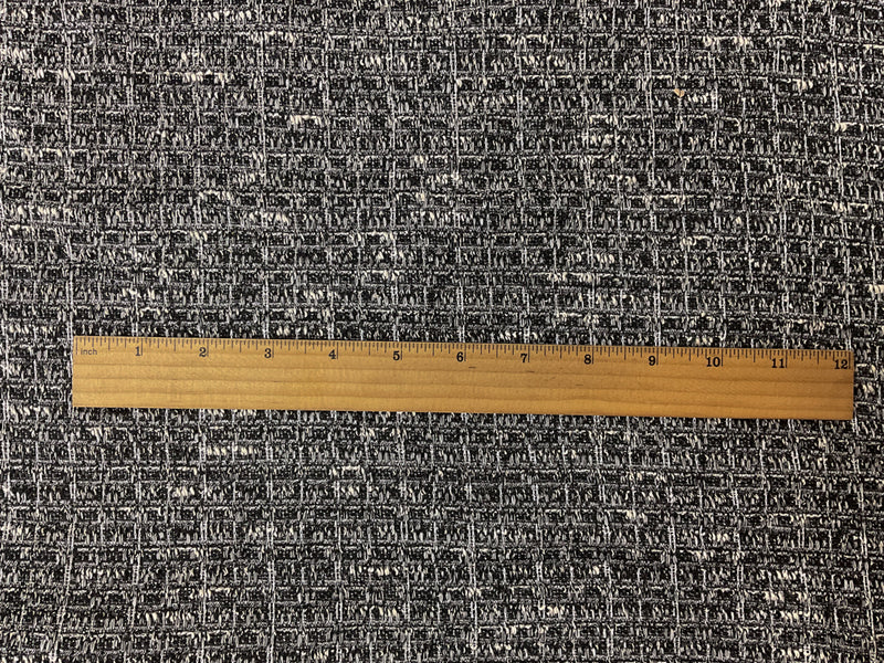 Black-Silver-Multi Poly Blend Texture Boucle Novelty Knit Fabric