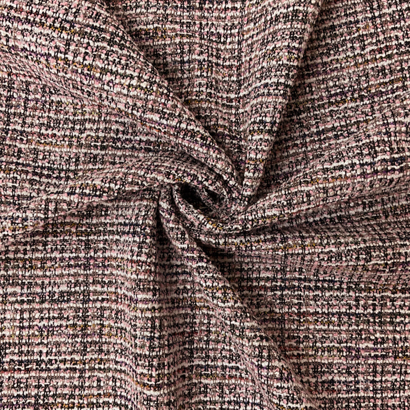 Pink-Multi Poly Rayon Boucle Double Knit Novelty Fabric