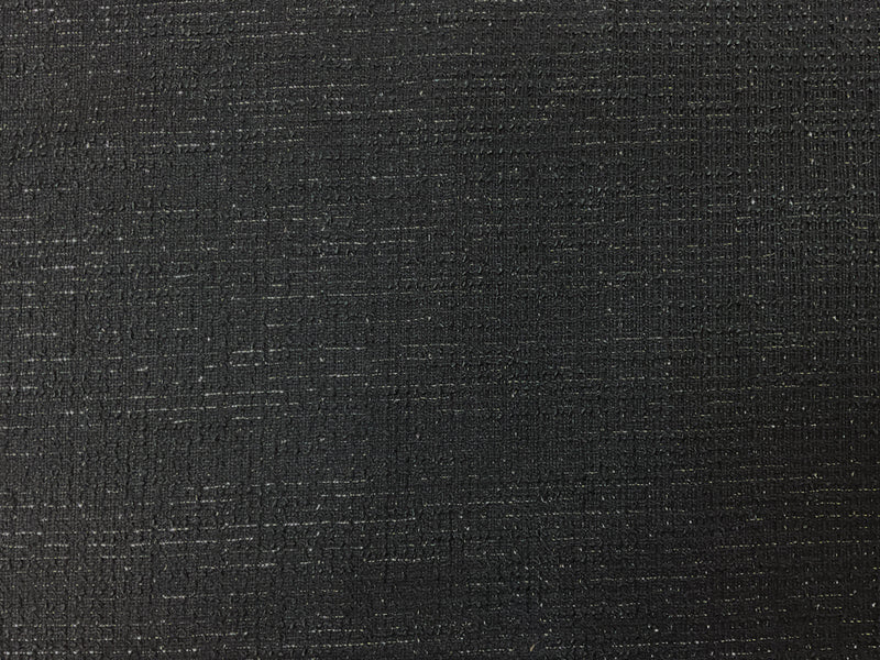 Black-Silver Poly Texture Boucle Novelty Knit Fabric