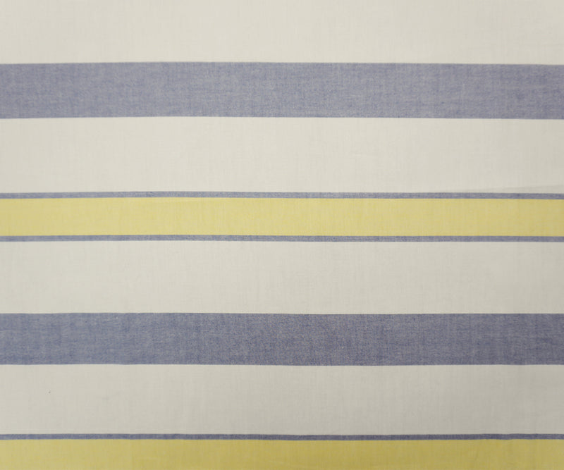 Blue-Yellow-White Famous Maker Cotton Stripe Oxford Woven Fabric