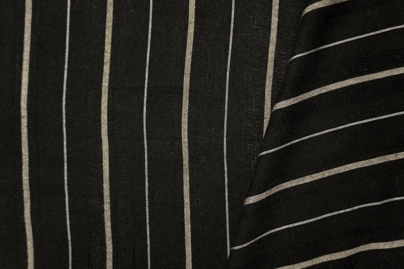 Black-White Famous Maker Rayon Stripe Dobby Woven Fabric