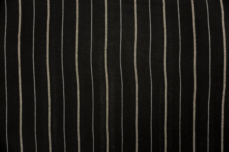 Black-White Famous Maker Rayon Stripe Dobby Woven Fabric
