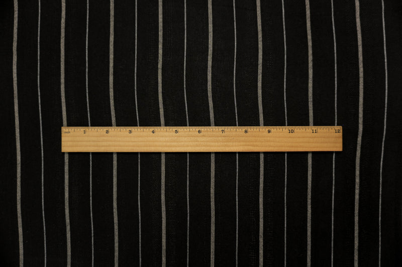 Black-White Famous Maker Rayon Stripe Dobby Woven Fabric