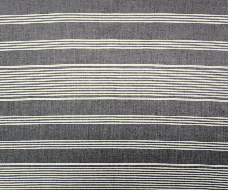 Black-White Famous Maker Rayon Stripe Woven Fabric