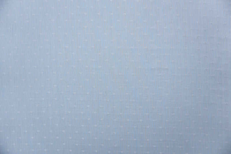 Blue-White Famous Maker Cotton Stripe Dot Dobby Woven Fabric