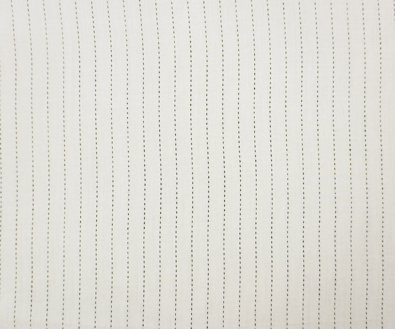 White-Navy Famous Maker Rayon-Cotton Stripe Voile Woven Fabric