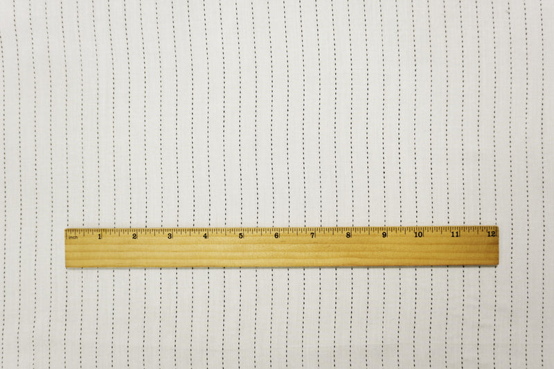 White-Navy Famous Maker Rayon-Cotton Stripe Voile Woven Fabric