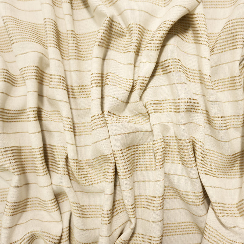 White-Beige Famous Maker Rayon Stripe Dobby Woven Fabric