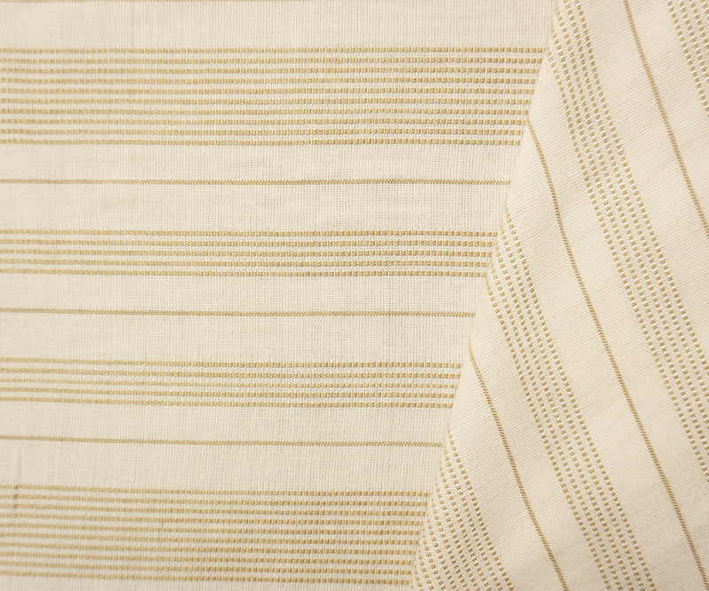 White-Beige Famous Maker Rayon Stripe Dobby Woven Fabric