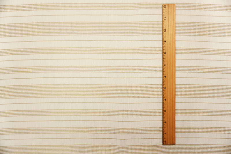 White-Beige Famous Maker Rayon Stripe Dobby Woven Fabric