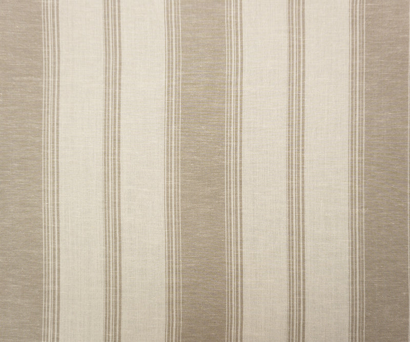 Taupe-White Famous Maker Rayon Blend Stripe Woven Fabric