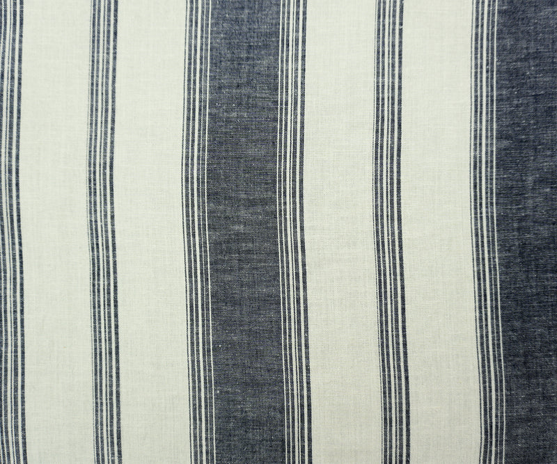 Blue-Off-White Famous Maker Rayon Blend Stripe Woven Fabric