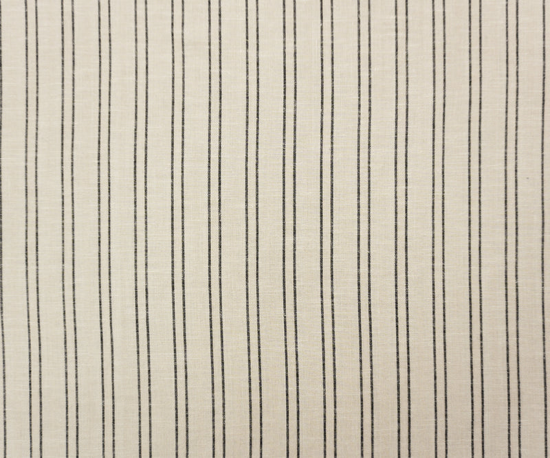 Off-White-Black Famous Maker Rayon Blend Stripe Woven Fabric