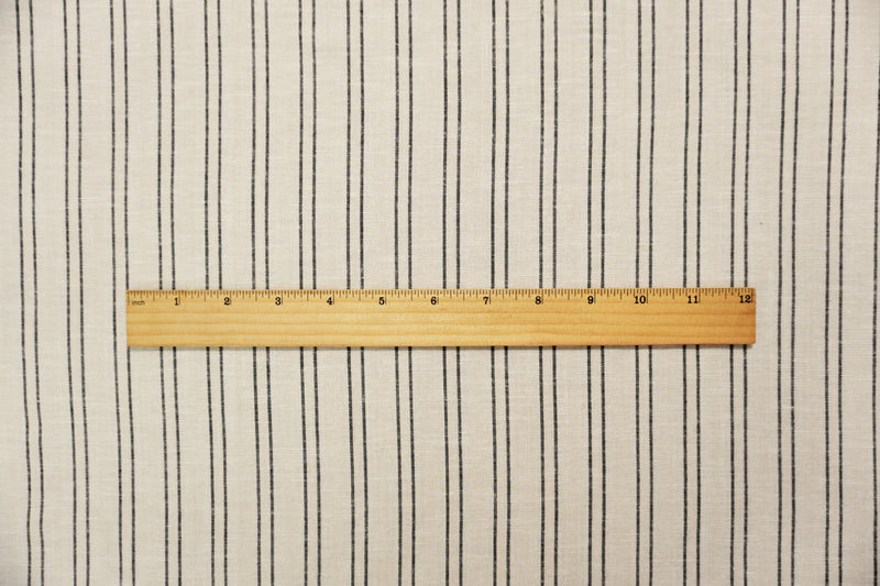 Off-White-Black Famous Maker Rayon Blend Stripe Woven Fabric