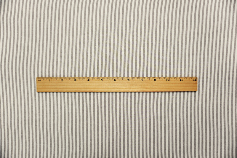 Gray-White Famous Maker Rayon Stripe Crepon Woven Fabric