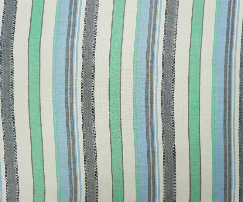 Blue-Green-Multi Famous Maker Rayon Stripe Dobby Woven Fabric