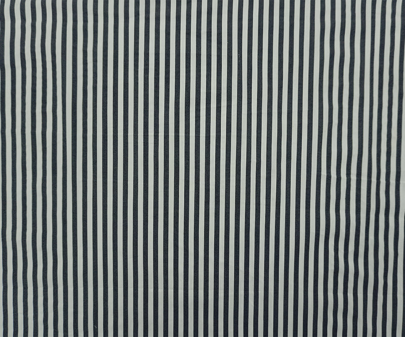 Black-White Famous Maker Cotton Nylon Stretch Stripe Woven Fabric
