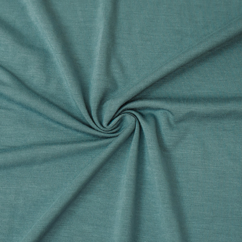 Dusty Teal Bamboo Solid Stretch Jersey Knit Fabric