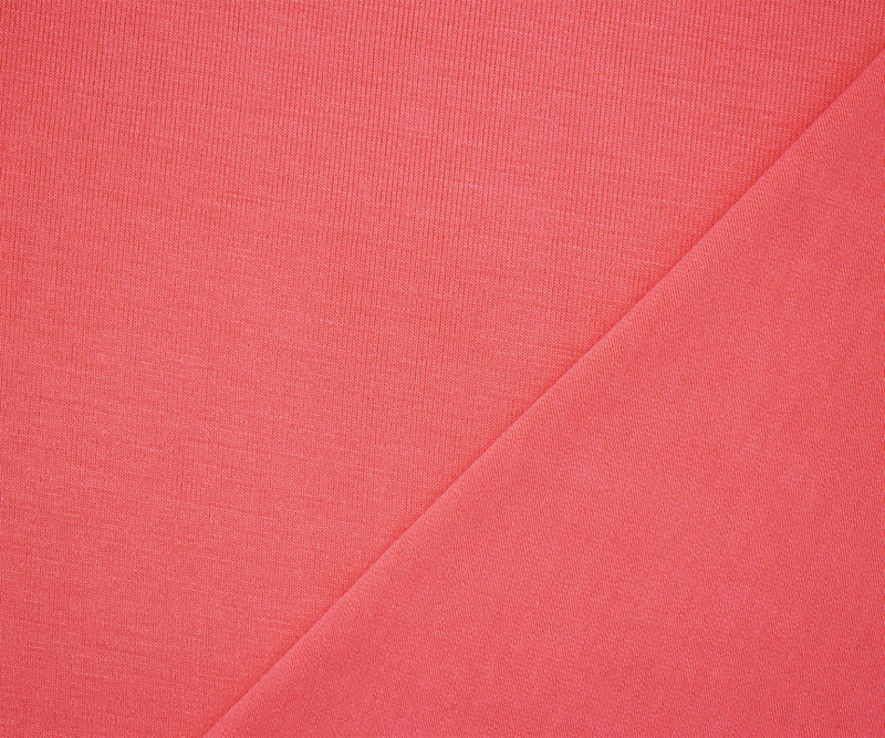 Coral Pink Bamboo Solid Stretch Jersey Knit Fabric