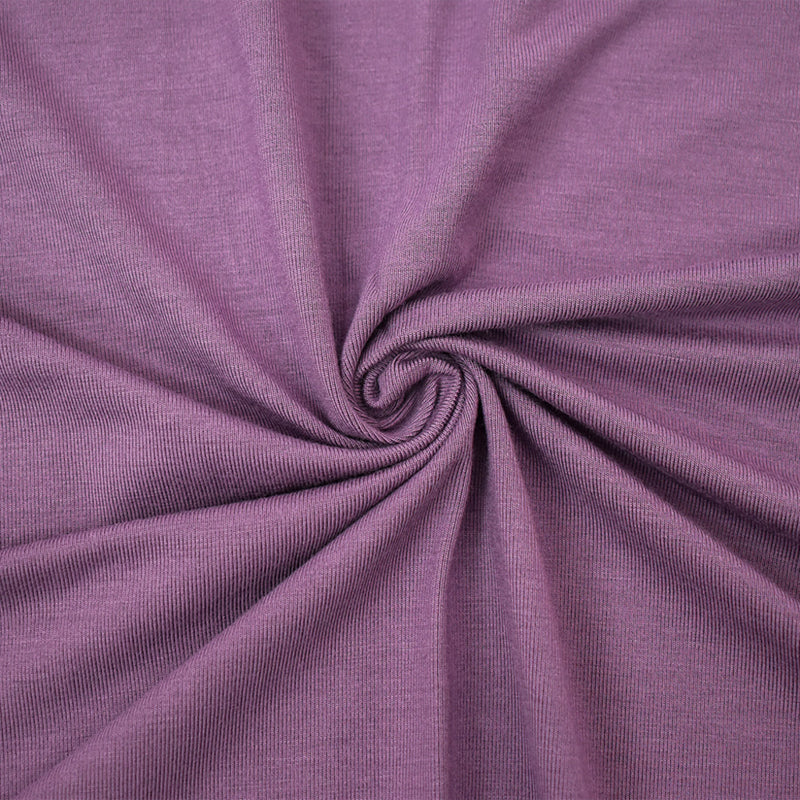 Purple Bamboo Solid Stretch Jersey Knit Fabric