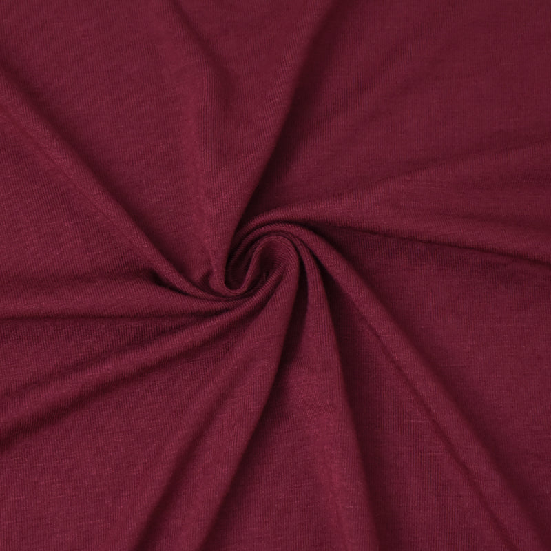 Red Bamboo Solid Stretch Jersey Knit Fabric