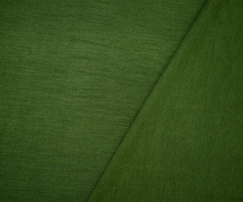 Green Bamboo Solid Stretch Jersey Knit Fabric