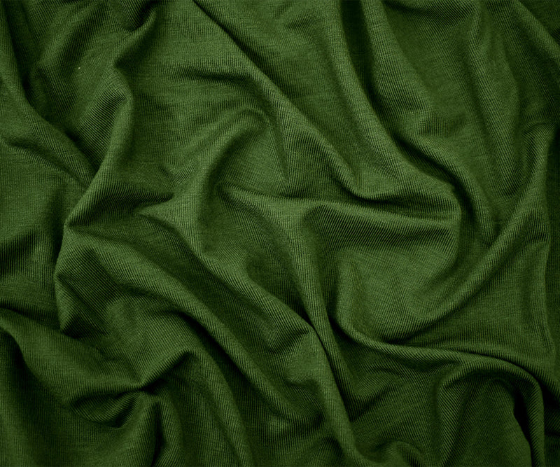 Green Bamboo Solid Stretch Jersey Knit Fabric