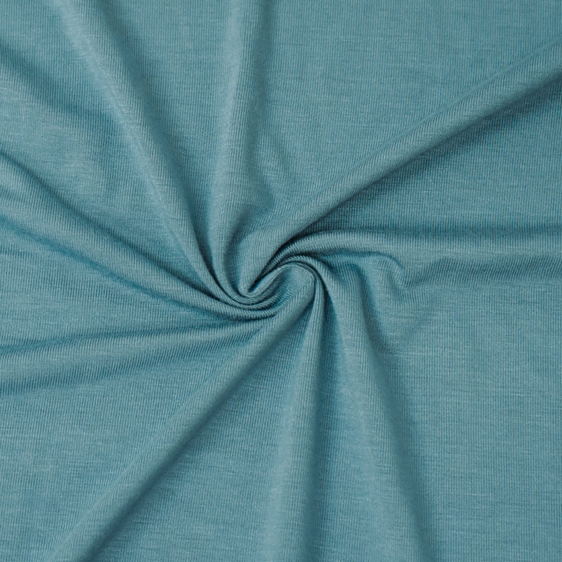 Teal Bamboo Solid Stretch Jersey Knit Fabric