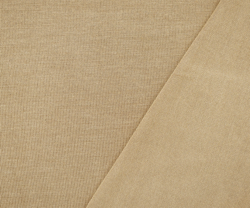 Brown Bamboo Solid Stretch Jersey Knit Fabric