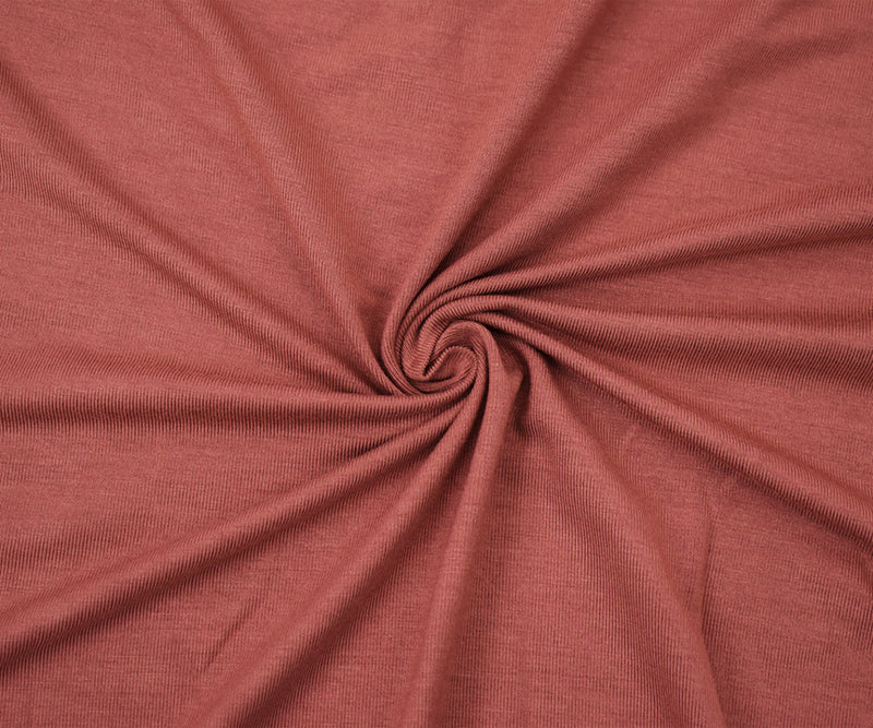 Red Bamboo Solid Stretch Jersey Knit Fabric