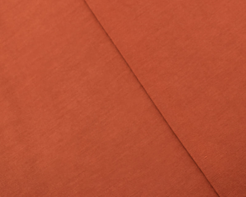 Orange Bamboo Solid Stretch Jersey Knit Fabric